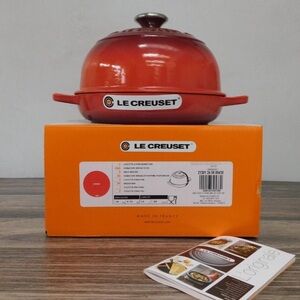 Le Creuset Enameled Cast Iron 1.75 Quart Bread Oven, Cerise Red - New In Box